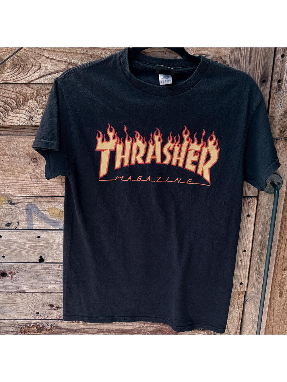 Thrasher Magazine Flame Logo Black Graphic T-Shirt
